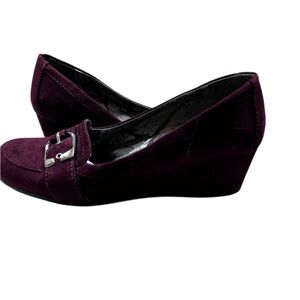 Unisa Dark Purple Wedge Shoes